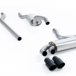 Ligne après downpipe - Avec silencieux intermédiaire - Look Origine - Sorties Twin GT90 Black - Audi Coupe UR quattro 20v Turbo - (1989 - 1991) - MCXAU106 - Milltek