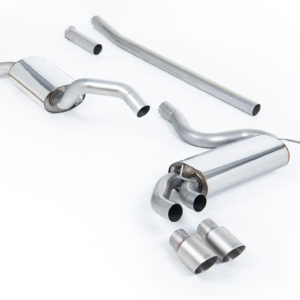 Ligne après downpipe - Avec silencieux intermédiaire - Look Origine - Sorties Twin GT90 Titane - Audi Coupe UR quattro 10v Turbo (1981 - 1989) - MCXAU109 - Milltek