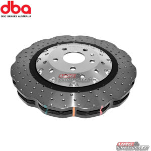 Disques de frein Avant - 5000 series - percé & Wave Design bol argent - DBA52836WSLVXD - DBA Brakes