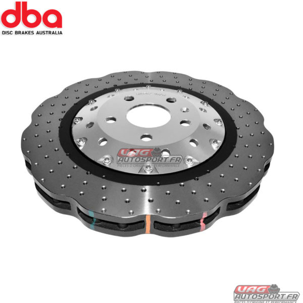 Disques de frein Avant - 5000 series - percé & Wave Design bol argent - DBA52836WSLVXD - DBA Brakes