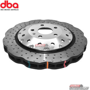 Disques de frein Avant - 5000 series - percé & Wave Design bol argent - DBA52844WSLVXD - DBA Brakes