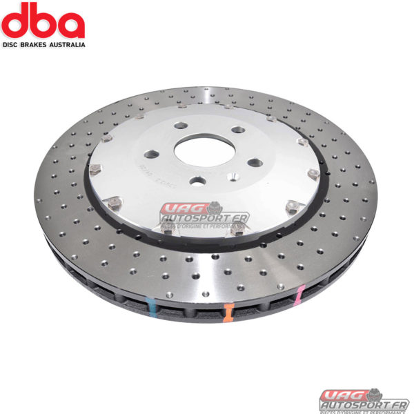 Disques de frein Avant - 5000 series - percé & Wave Design bol argent - DBA53912SLVXD - DBA Brakes