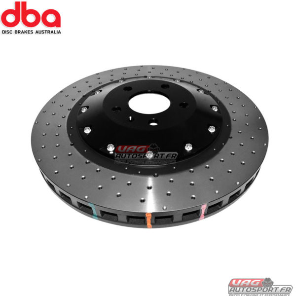 Disques de frein Avant - 5000 series - percé & Wave Design bol noir - DBA52778BLKXD - DBA Brakes