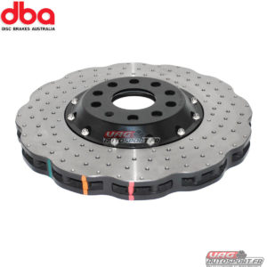 Disques de frein Avant - 5000 series - percé & Wave Design bol noir - DBA52808WBLKXD - DBA Brakes