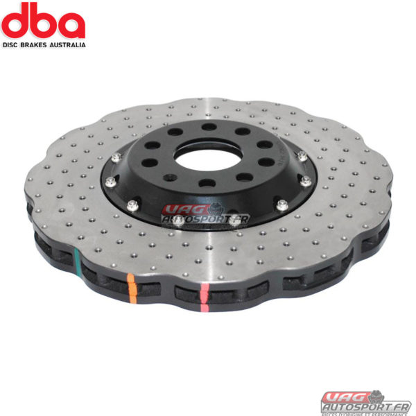 Disques de frein Avant - 5000 series - percé & Wave Design bol noir - DBA52808WBLKXD - DBA Brakes