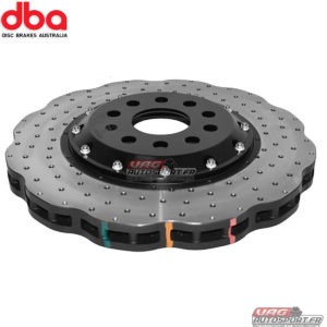 Disques de frein Avant - 5000 series - percé & Wave Design bol noir - DBA52830WBLKXD - DBA Brakes