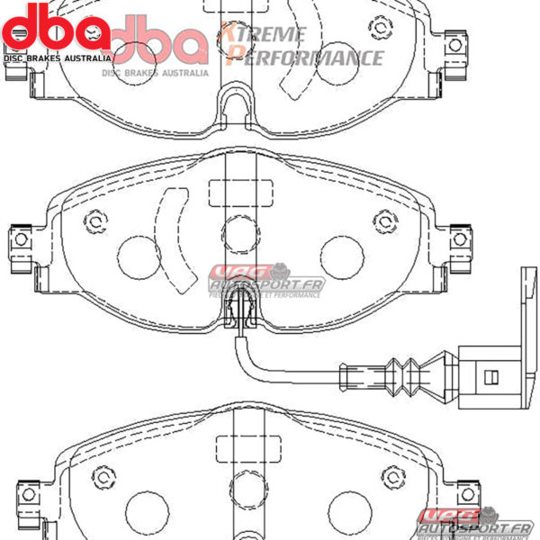 Kit Freins DBA :  Disques 4000 Series T3 Slotted + Plaquettes de frein Xtreme Performance (2x DBA42806S + DB2383XP) – Image 2