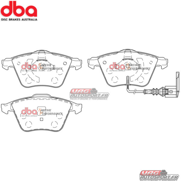 Pack freinage - DBA BRAKES -Disques 4000 Series T3 Slotted + Plaquettes de frein Xtreme Performance (2x DBA42808S + DB2402XP) – Image 2