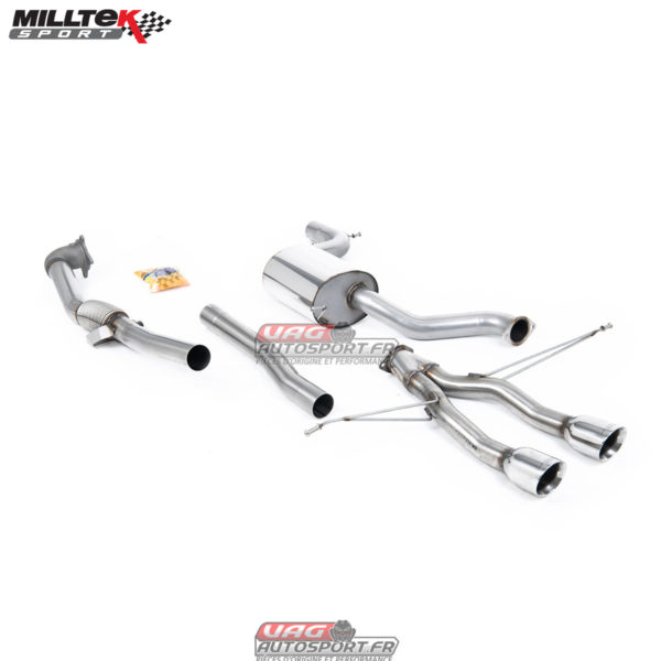 Ligne d'échappement inox avec décata - SEAT Leon 5F Cupra R 2.0 TSI 265cv - SSXSE142 - MilltekSport