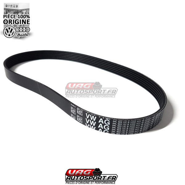 Courroie striée pour moteurs diesel d'origine - 1.6/2.0 TDI - 21,66 x 799 mm - Référence 04L903137 – Image 2