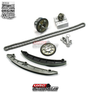 Kit de réparation de chaîne de distribution d'origine VW Skoda pour moteur 1.4 TSI, kit de chaîne de distribution, tendeur de chaîne