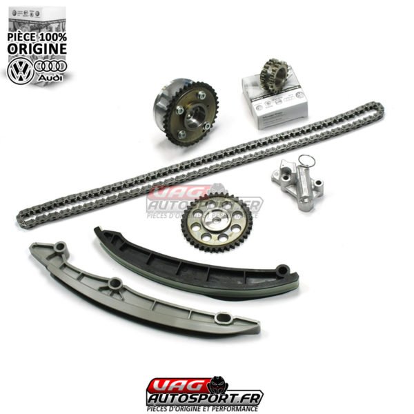 Kit de réparation de chaîne de distribution d'origine VW Skoda pour moteur 1.4 TSI, kit de chaîne de distribution, tendeur de chaîne