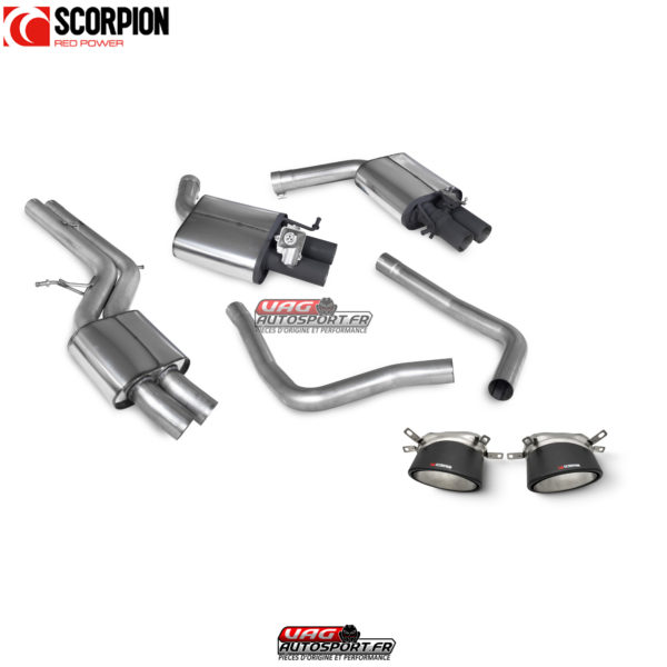 Catback avec intermédiaire d'échappement - Audi RS6 Avant C7 - SAU087CF - Scorpion – Image 4