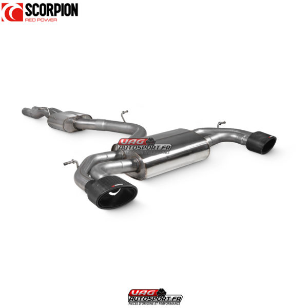 Catback inox avec intermédiaires et sans d'échappement - Audi RS3 8V Pre-Facelift - SAU107CF - Scorpion