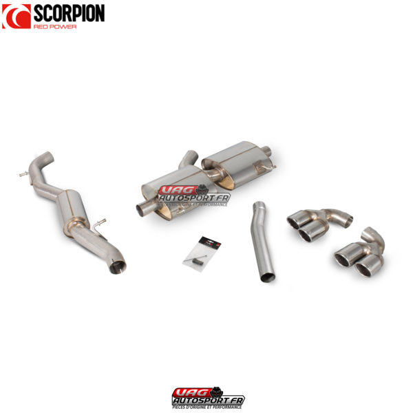 Catback inox avec intermédiaires et sans d'échappement - Audi S1 2.0 TFSi Quattro - SAU047 - Scorpion – Image 2