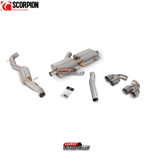 Catback inox avec intermédiaires et sans d'échappement - Audi S1 2.0 TFSi Quattro - SAU047D - Scorpion – Image 2