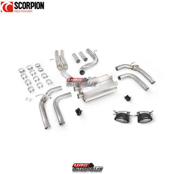 Catback (ligne après FAP) non résonné avec valves - Audi RS3 8Y Sportback - SAUS123CF - Scorpion – Image 4