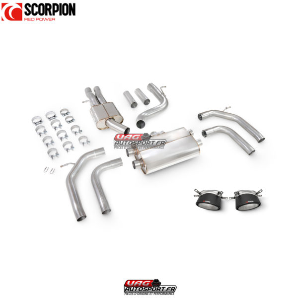 Catback (ligne après FAP) résonné sans valves - Audi RS3 8Y Sportback - SAU124CF - Scorpion – Image 4