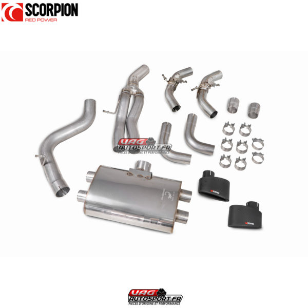 Catback non résonné avec valves - Audi RS3 Saloon 8V (GPF and Non-GPF models) - SAUS083CF - Scorpion – Image 3