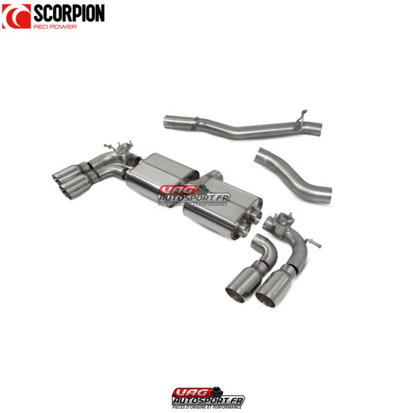 Catback non résonné avec valves - Audi S3 3-Door/Sportback 8V - SAUS108 - Scorpion – Image 2