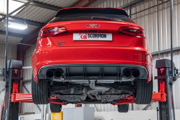 Catback non résonné avec valves - Audi S3 3-Door/Sportback 8V - SAUS108C - Scorpion – Image 3