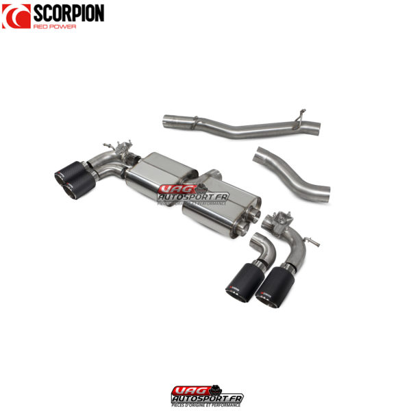 Catback non résonné avec valves - Audi S3 3-Door/Sportback 8V - SAUS108CF - Scorpion – Image 2