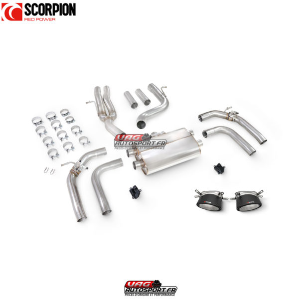 Catback non résonné avec valves électroniques - Audi RS3 8Y Saloon - SAUS115CF - Scorpion – Image 4