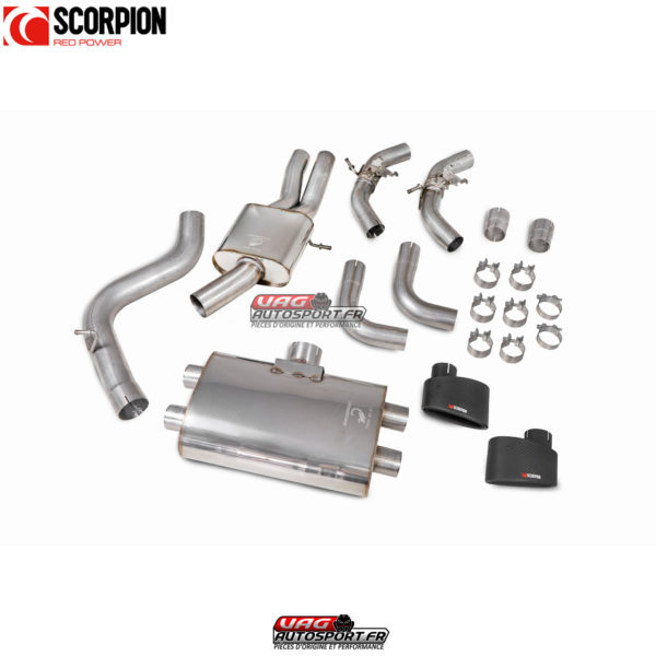 Catback résonné avec valves - Audi RS3 Saloon 8V (GPF and Non- GPF models) - SAU083CF - Scorpion – Image 3