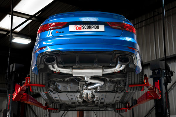 Catback résonné avec valves - Audi RS3 Saloon 8V (GPF and Non- GPF models) - SAU083CF - Scorpion – Image 4