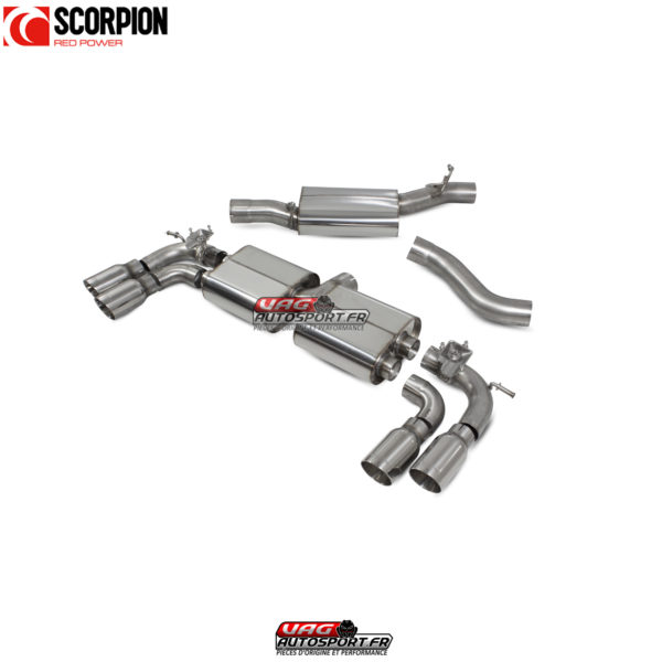 Catback résonné avec valves - Audi S3 3-Door/Sportback 8V - SAU108 - Scorpion – Image 2