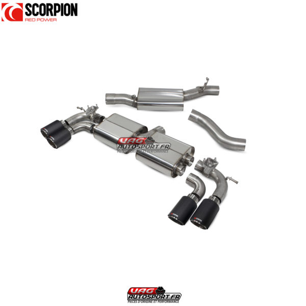 Catback résonné avec valves - Audi S3 3-Door/Sportback 8V - SAU108CF - Scorpion – Image 2