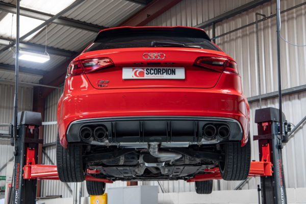 Catback résonné avec valves - Audi S3 3-Door/Sportback 8V - SAU108CF - Scorpion – Image 3