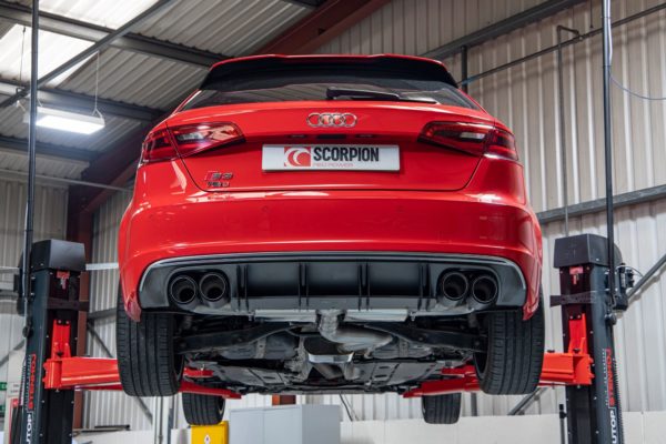 Catback résonné sans valves - Audi S3 3-Door/Sportback 8V - SAU109CF - Scorpion – Image 3