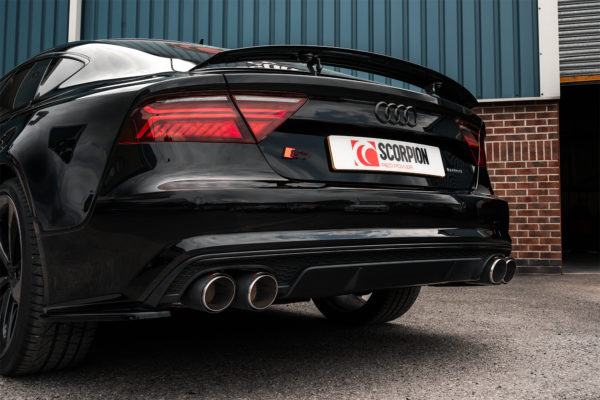 Catback sans intermédiaire et avec valves - Audi S6/S7 C7 - SAUS118CF - Scorpion – Image 2