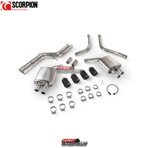 Catback sans intermédiaire et avec valves - Audi S6/S7 C7 - SAUS118CF - Scorpion – Image 3