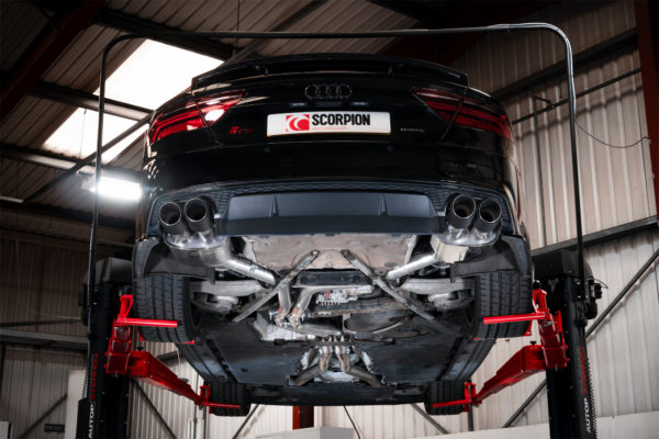Catback sans intermédiaire et avec valves - Audi S6/S7 C7 - SAUS118CF - Scorpion – Image 4