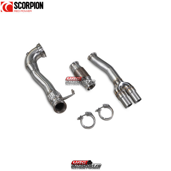 Downpipe avec cata sport - Audi RS3 8V Pre-Facelift - SAUX106 - Scorpion – Image 2