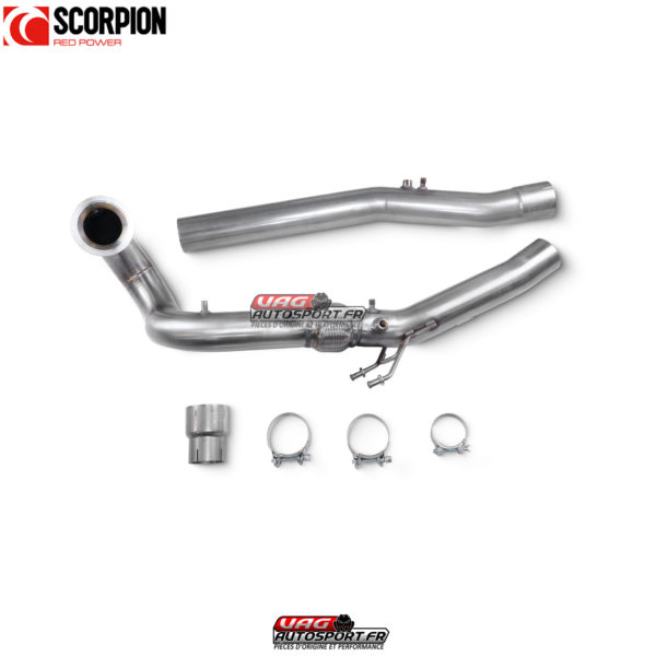 Downpipe turbo sans catalyseur - VW Audi S3 8Y Sportback & Saloon, VW Golf MK8 R - SAUC093 - Scorpion – Image 2