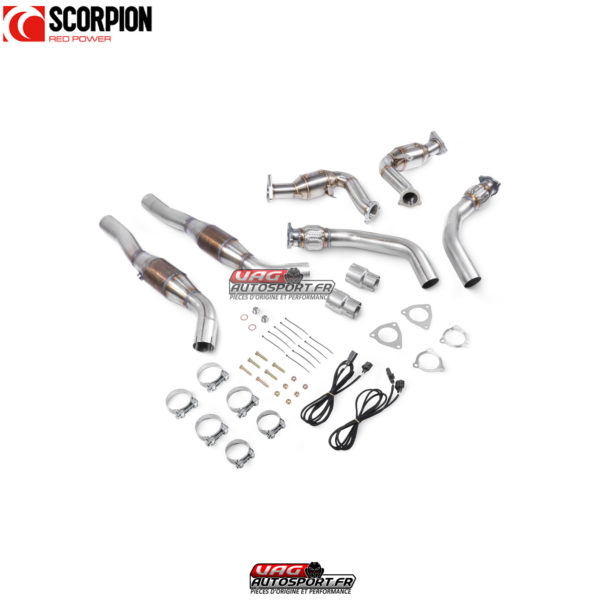 Downpipes avec Cata Sport - Audi S4 3.0 TFSI V6 Quattro & Avant B8/B8.5 - SAUX044 - Scorpion – Image 2