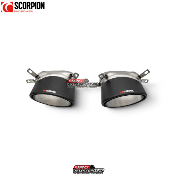 Sorties d'échappement en fibre de carbone Ascari RS 170 x 120mm (la paire) - Audi RS3 8Y Saloon - SAU115U - Scorpion – Image 4