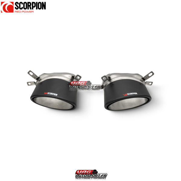 Sorties d'échappement en fibre de carbone Ascari RS 170 x 120mm (la paire) - Audi RS7 C7 - SAU117U - Scorpion – Image 3
