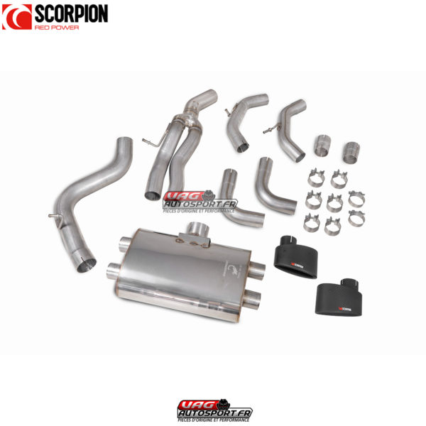 Catback non résonné sans valves - Audi RS3 Saloon 8V (GPF and Non-GPF models) - SAUS084CF - Scorpion – Image 3