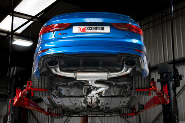 Catback non résonné sans valves - Audi RS3 Saloon 8V (GPF and Non-GPF models) - SAUS084CF - Scorpion – Image 4