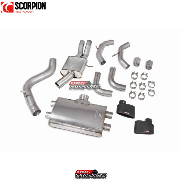 Catback résonné sans valves - Audi RS3 Saloon 8V (GPF and Non-GPF models) - SAU084CF - Scorpion – Image 3