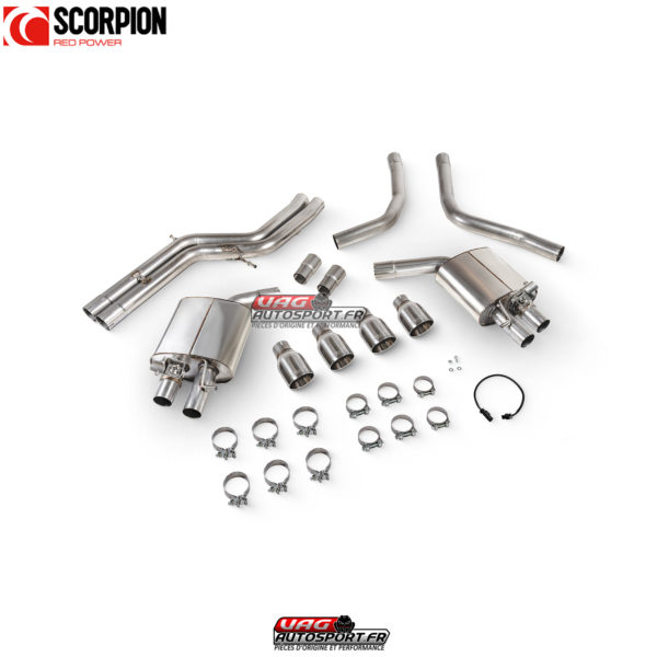 Catback sans intermédiaire et avec valves - Audi S6/S7 C7 - SAUS118 - Scorpion – Image 3
