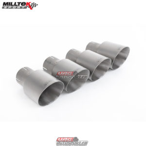 Demi-ligne (CatBack) - Sans silencieux intermédiaire - Sorties Quad GT100 Titane - Audi S8 D4 4.0 TFSI - SSXAU467 - Milltek