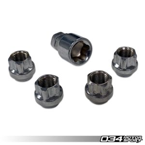 ***DÉSTOCKAGE*** Jeu de écrous antivol de roue, Siège à cône, M14x1.5 - 034-604-2000 - 034Motorsport