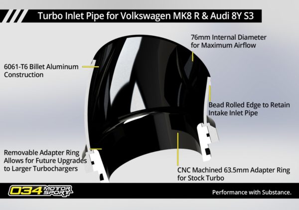 Kit d'Admission - VW MK8 R & Audi 8Y S3 MQB-Evo EA888 Gen 4 - Réf. 034-108-3048 - 034Motorsport