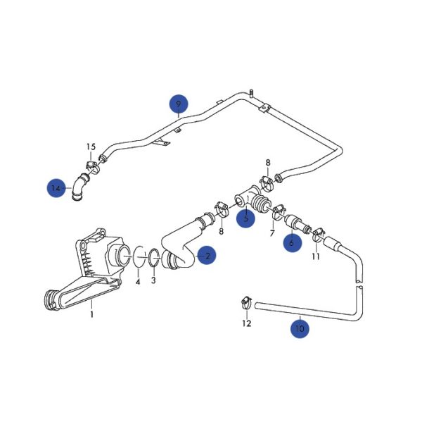 Kit Tuyau de Reniflard Silicone Renforcé Audi A4 B5 & VW Passat 1.8T AEB/ATW – 034-101-3001 – 034Motorsport – Image 2