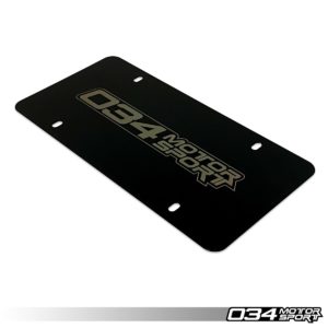 Plaque d'immatriculation 034Motorsport en acier inoxydable enduit de poudre - 034-A03-0002 - 034Motorsport